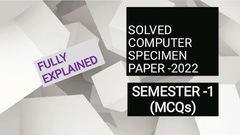 ISC solved Computer science (Semester-1) specimen paper-2022
