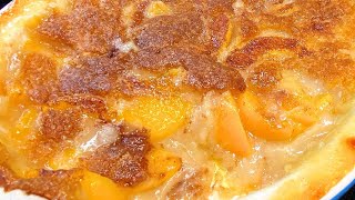 PEACH COBBLER with CANNED PEACHES  Simple Peach Cobbler Recipe