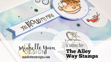 Cardmaking Tutorial - Watercolor with Gelatos + The Alley Way Stamps