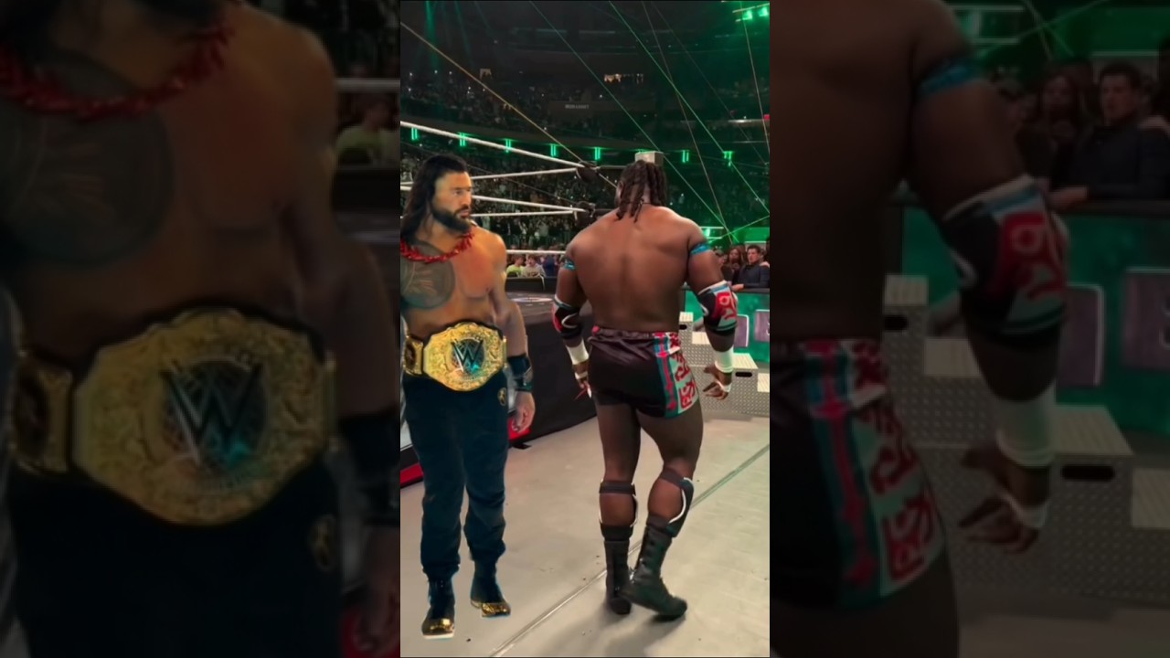 Oba Femi Confronts Roman Reigns on Monday Night Raw #shortsfeed
