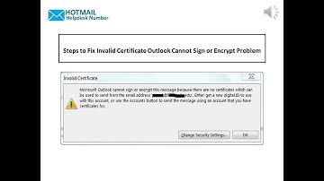 Fix - Invalid Certificate Outlook Cannot Sign or Encrypt Problem