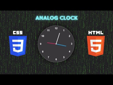 How to Create Analog Clock using HTML CSS and JavaScript #1 #htmlcss  #javascript #clock