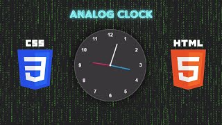 How to Create Analog Clock using HTML CSS and JavaScript #1 #htmlcss  #javascript #clock