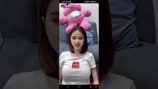 live tiktok cewek cantik toge seksi montok hot padat ketat kaos putih bikin ? @AyangMuMas13