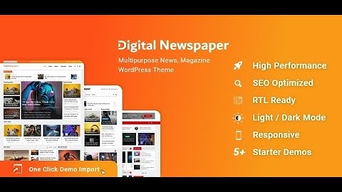 Digital Newspaper Theme Setup Video (Complete News WordPress theme)
