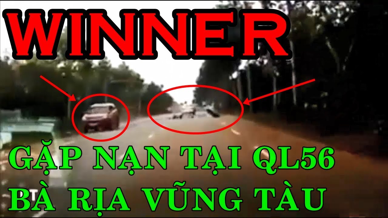 Phượt thủ Winner tông nát đầu ô tô tại QL56 BRVT