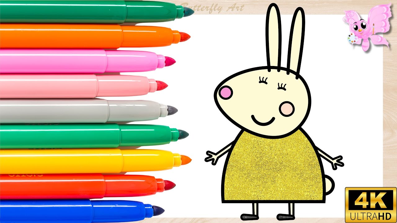 Miss Rabbit Drawing and Coloring Animation for Kids Toddlers ...