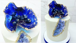 Cake decorating tutorials | how to make a BUTTERCREAM GEODE FLOWER CAKE | Sugarella Sweets