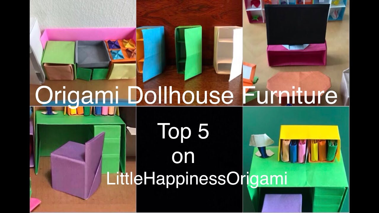 Origami Dollhouse Furniture Top 5【より抜き】折り紙ドールハウス家具ベスト5 by Little