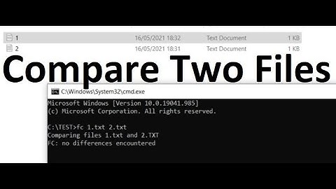How to Compare Two Files in Command Prompt