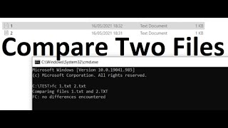 how to compare two files in command prompt