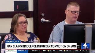 Man claims innocence in murder conviction of son