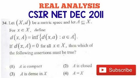 CSIR NET Dec 2011 Solution (part -b)||Real Analysis ||metric space with Geometrical concept