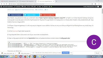 Paytm Payment Gateway Integration