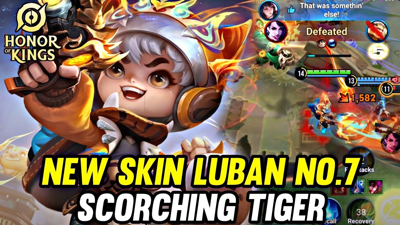 HOK : NEW SKIN LUBAN SCORCHING TIGER - HONOR OF KINGS