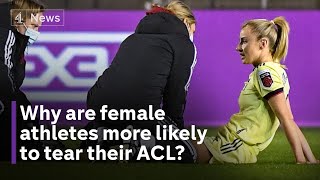 Why are women far more likely to be affected by ACL injuries than men?