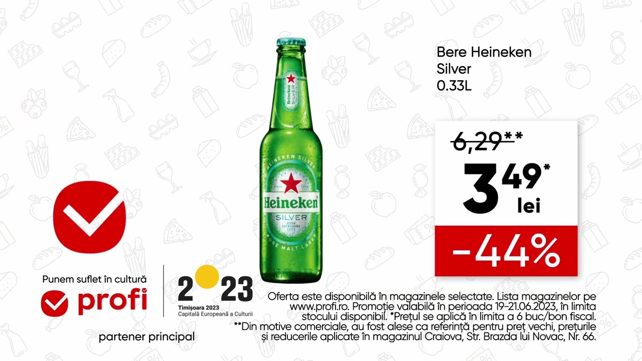 La Profi găsești o mulțime de oferte! Acum ai Bere Heineken Silver 0.33L la  un pret special. - YouTube