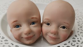 Лепка лица куклы со вставными глазками