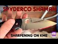 Sharpening spyderco shaman on kme from 506000 grit lots of great sharpening tips in this one