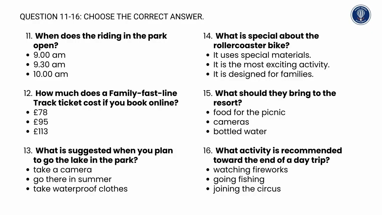TEST 1 IELTS Listening NO.7