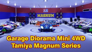 Tamiya Mini 4WD Magnum Series Go Seiba | Let's & Go | Diorama Miniatur Garasi Mobil | Koleksi | Haul
