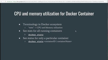 CPU and memory utilization for Docker Containers