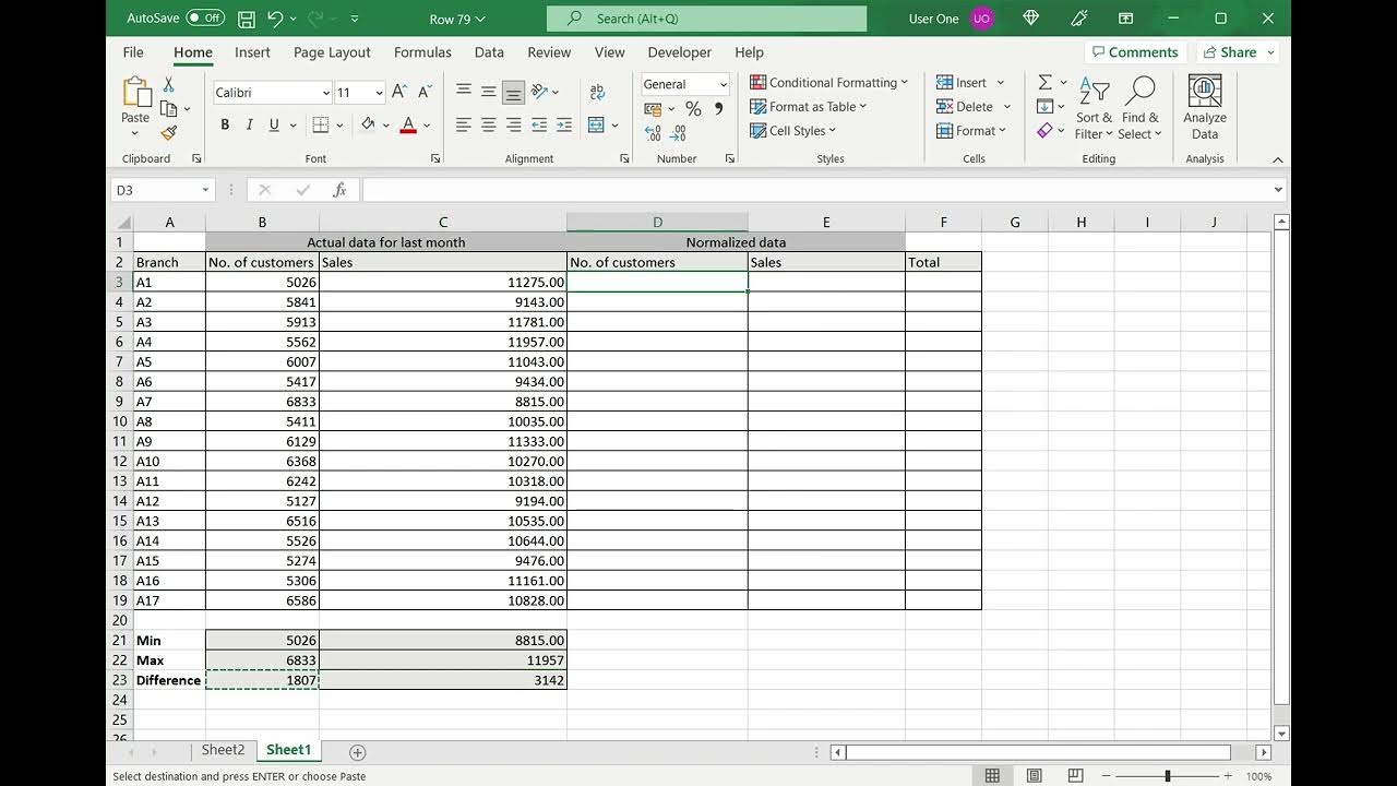 How to normalize data in Excel - YouTube
