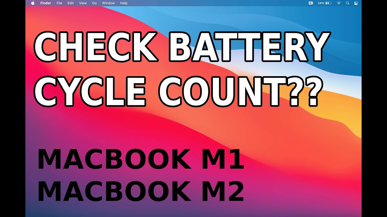 How to check battery cycle counts in Macbook M1/M2. - YouTube