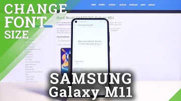 How to Change Font Size on SAMSUNG Galaxy M11 - Maximize Font Text