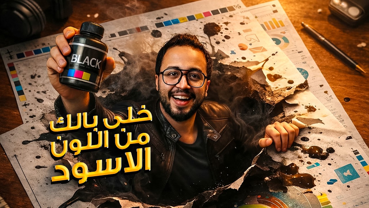 ٣ حالات للون الاسود فى تصميم المطبوعات
