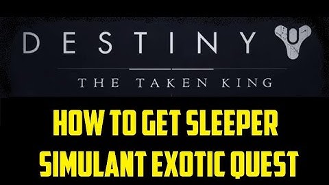 How to get Sleeper Simulant Quest - Dvalin Fusion Dark Age Relics