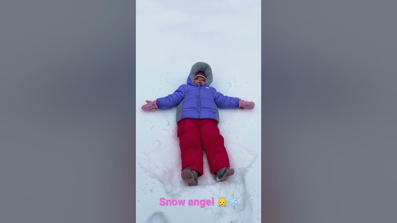 Making snow angels Making snow angels