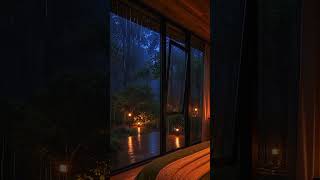 Cozy & Peaceful: ASMR Rain Sounds with Forest Window View🌧#rain #asmr #asmrsleep #nightvibes