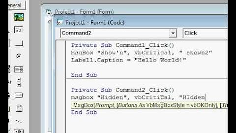 Visual Basic 6.0 | Tutorial | Hello World!