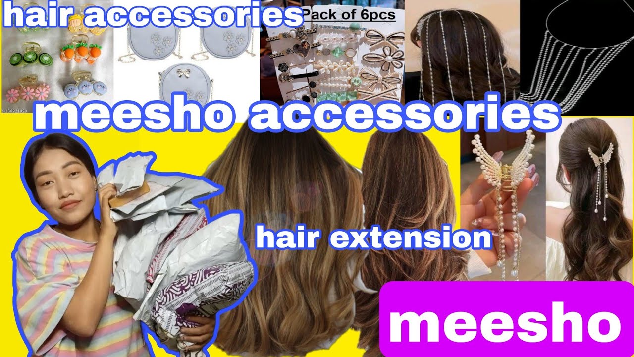 huge meesho accessories Haul/hair clip/hair extension/meeshohaul 