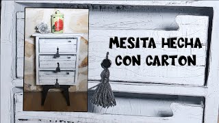 Preciosa mesita de noche-cajonera hecha con cartón | AMAMA TXUS