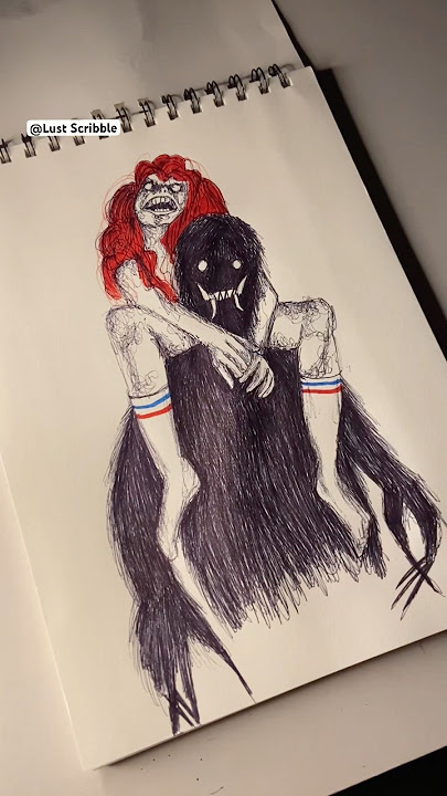 Drawing Scribble Art ( Ghost Genderuwo ) #art #sketchful #scribbleart #drawing #horor #genderuwo