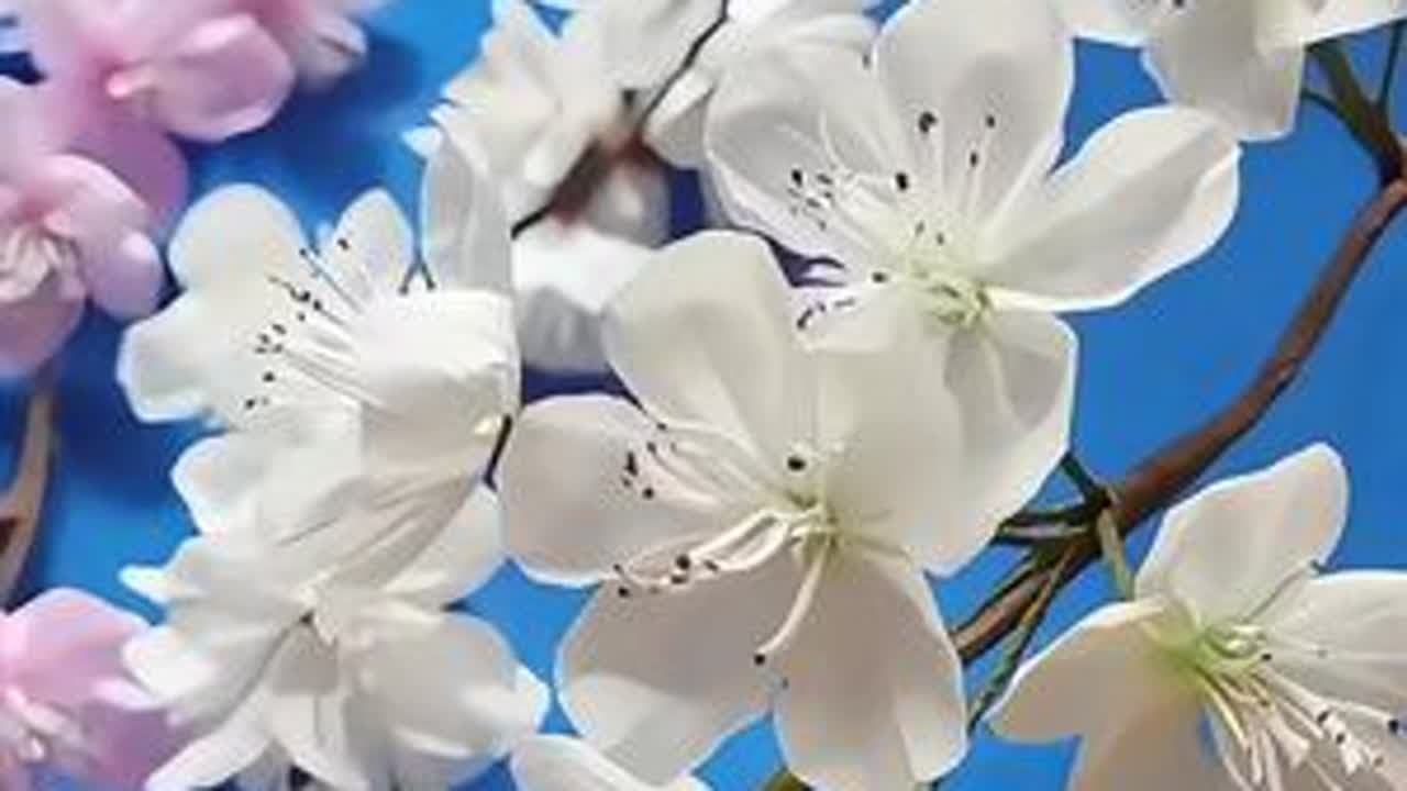 #手工diy 梨花教程##纸艺 #手工教程 #樱花公园 #春天的花 - YouTube