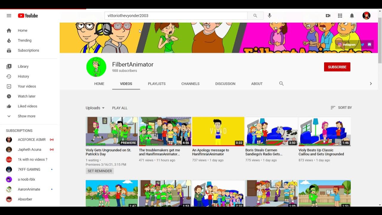 This is why i regret filbertanimator YouTube