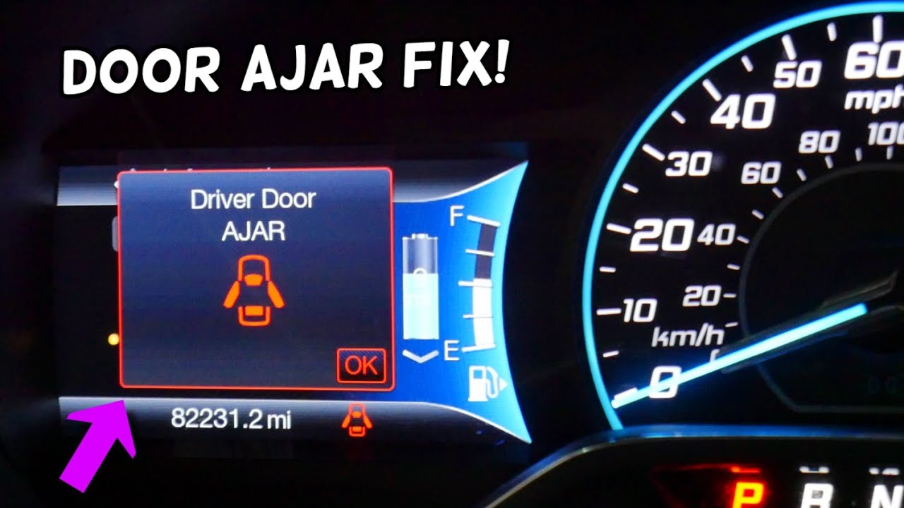 DOOR AJAR MESSAGE WARNING FORD CMAX FIX YouTube