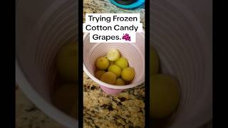Trying Frozen Cotton Candy Grapes.? shortsviral food