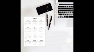 2023 Printable Yearly Calendar #etsygifts #2023calendar #newyear2023