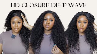 24-Inch Hd Lace Closure Deep Wave Wig Installation | Ula Hair