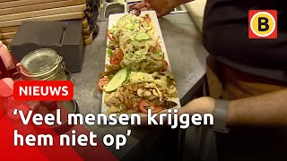 Megakapsalon is hit in Breda: meter vlees, friet, kaas en sla | Omroep Brabant