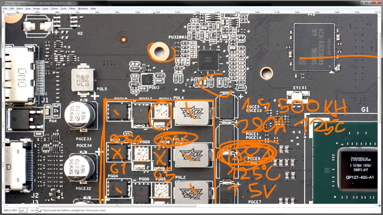 PCB Breakdown: ASUS GTX 1050Ti STRIX - YouTube