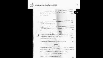 bsc 4th sem math paper cluster university jammu