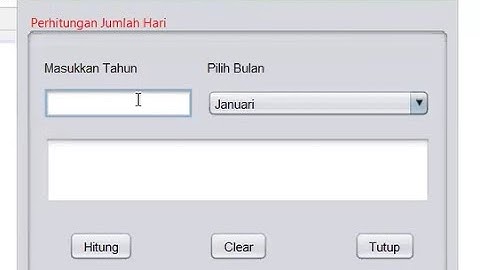 Membuat Aplikasi Perhitungan Jumlah Hari Menggunakan GUI Java di Apache Netbeans