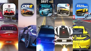 Asphalt 9 Legends vs Need For Speed No Limits vs Real Racing 3 vs CSR Racing 2 vs Rebel Racing