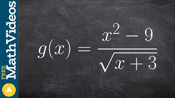 Find the domain of the function with a radical in the denominator
