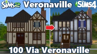 SIMS 2 VERONAVILLE: 100 VIA VERONAVILLE in SIMS 4 🏡| Recreating Veronaville | SimSkeleton